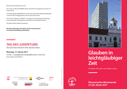 Glauben in leichtgl&auml;ubiger Zeit - Evangelische Superintendentur AB