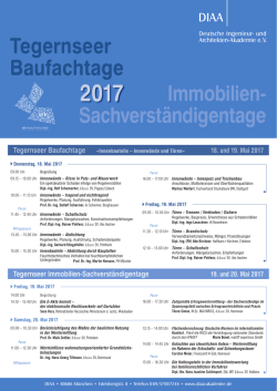 Immobilien- Sachverst&auml;ndigentage Tegernseer Baufachtage