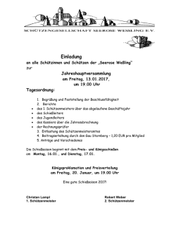Einladung HV 2017 - "Seerose" Weßling