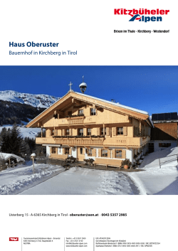 Haus Oberuster in Kirchberg in Tirol