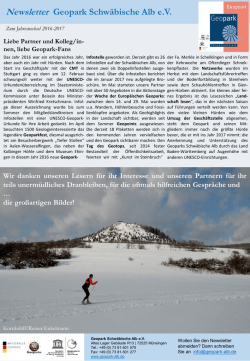 Jahreswechsel 2016-2017 - Geopark Schw&auml;bische Alb
