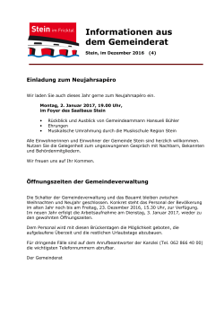 Infoblatt Dezember 2016