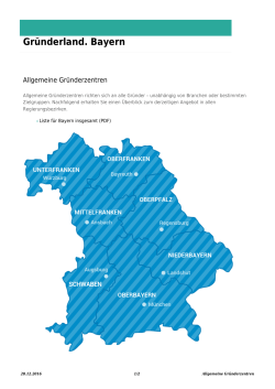 Allgemeine Gründerzentren: Gründerland.Bayern