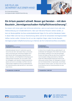 Infoblatt R+V-UnternehmensPolice
