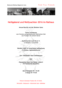 Heiligabend und Weihnachten 2016