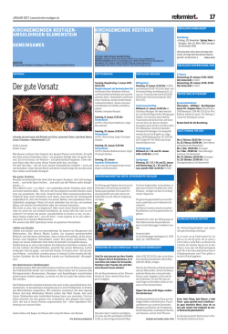 Januar 2017 - Kirchgemeinde Reutigen