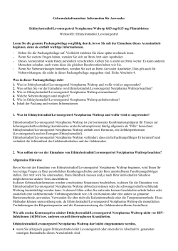 Information für Anwender Ethinylestradiol/Levonorgestrel