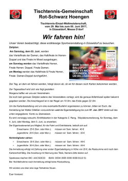 Wir fahren hin! - TTG RS Hoengen