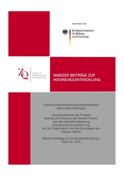 hier - Arbeitsstelle Kleine F&auml;cher