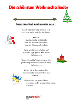 Lasst uns froh und munter sein !