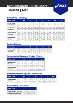 Gr&ouml;&szlig;entabelle | Size Chart Herren | Men - Bike