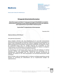 Dringende Sicherheitsinformation