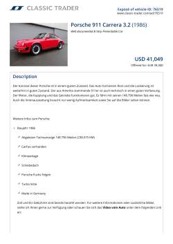 Porsche 911 Carrera 3.2 (1986) USD 41053