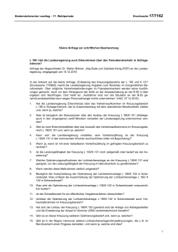 Drucksachen allgemein - Nieders&auml;chsischer Landtag