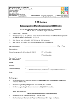 OGS Antrag - Betreuungsverein Heinsberg