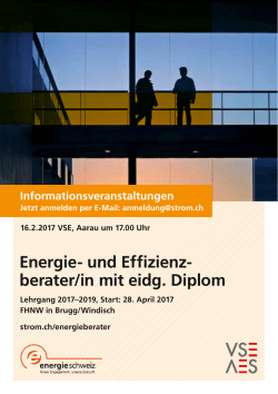 Energie- und Effizienz- berater/in mit eidg. Diplom