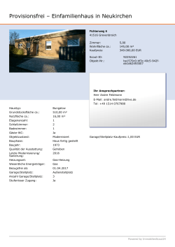 Provisionsfrei – Einfamilienhaus in Neukirchen