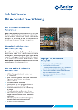 Die Werkverkehrs-Versicherung