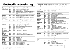 Gottesdienstordnung - St. Jacobus, Hilden