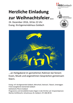 Herzliche Einladung zur Weihnachtsfeier