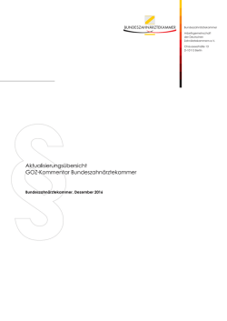 Goz kommentar aktualisierungen