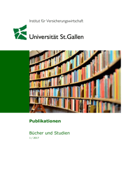 I&middot;VW HSG - Publikationen - Institut f&uuml;r Versicherungswirtschaft