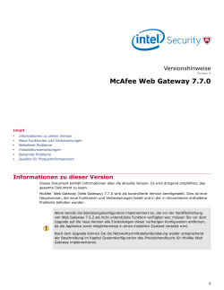Web Gateway 7.7.0 Versionshinweise - Knowledge Center
