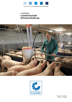 Leitfaden Landwirtschaft Schweinehaltung