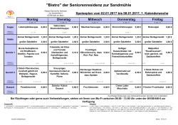 Speisenplan vom 02. - Seniorenresidenz "Zur Sandmühle"