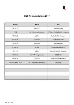 BBS-Veranstaltungen 2017