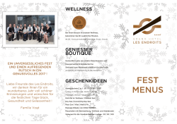 2016 Menu de fêtes deutsch - Hotel Les Endroits La chaux de Fonds