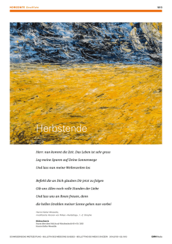 Herbstende - Schweizerische &Auml;rztezeitung