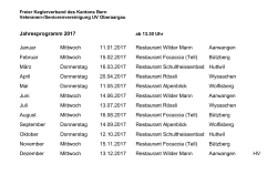 Jahresprogramm Veteranen - UV