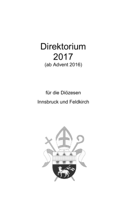 Direktorium 2017 - Di&ouml;zese Innsbruck
