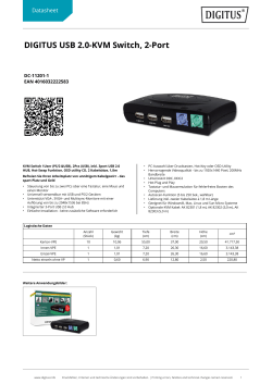 DIGITUS USB 2.0-KVM Switch, 2-Port