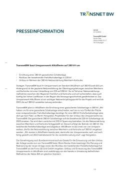 TransnetBW baut Umspannwerk Altlu&szlig;heim auf 380 kV um PDF
