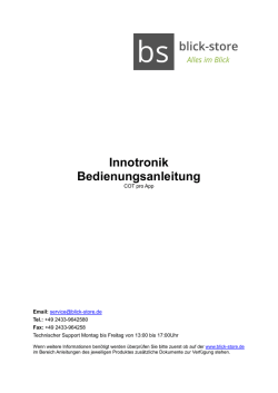 Innotronik Bedienungsanleitung