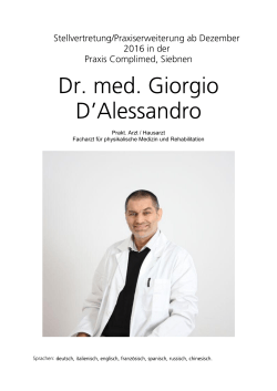 Dr. med. Giorgio D`Alessandro