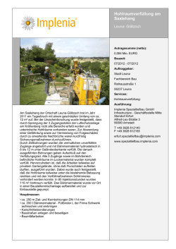 G&ouml;litzsch, Hohlraumverf&uuml;llung am Saalehang