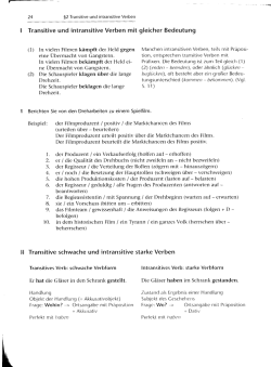 I Transitive und intransitive Verben mit gleicher Bedeutung II