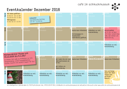 Eventkalender Dezember 2016