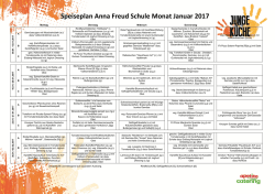 Speiseplan Anna Freud Schule Monat Januar 2017
