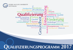 Qualifizierungsprogramm 2017 - Georg-August