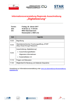 Digitalisierung - Innovatives Ober&ouml;sterreich 2020