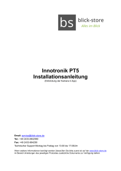 Innotronik PT5 Installationsanleitung