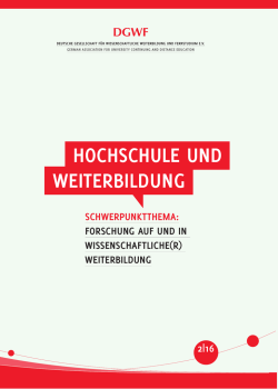HocHscHule und Weiterbildung