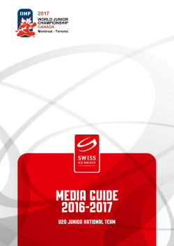 Media guide 2016-2017 - Swiss Ice Hockey Federation