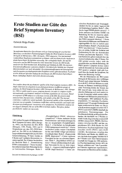 Erste Studien zur Güte des Brief Symptom Inventory (BSI) (PDF