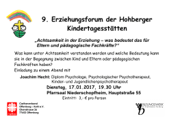 Erziehungsforum Hohberg - Caritasverband Offenburg