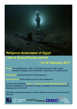 Ankündigung Osiris Symposium